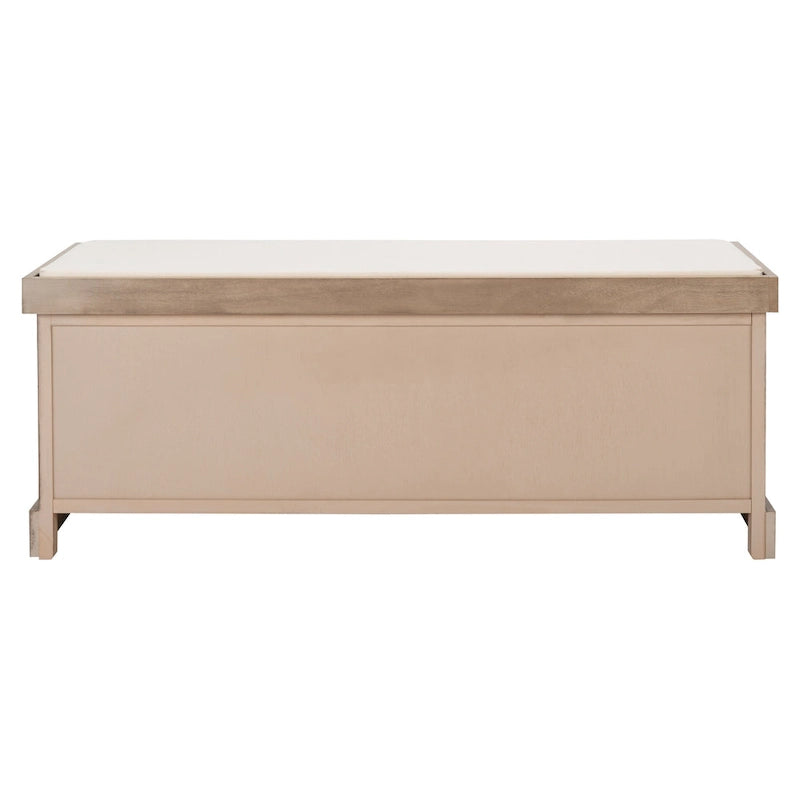 Banc de rangement capitonné à trois tiroirs - 47Lx15Px19H