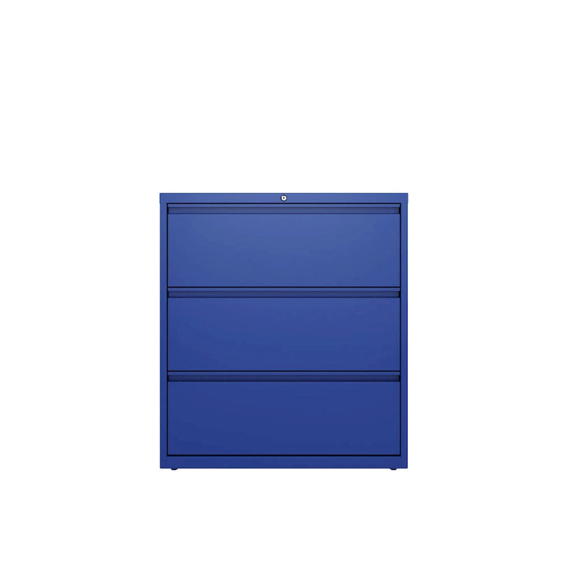 Commode à trois tiroirs de 91 cm de large, bleu classique