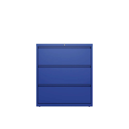 Commode à trois tiroirs de 91 cm de large, bleu classique