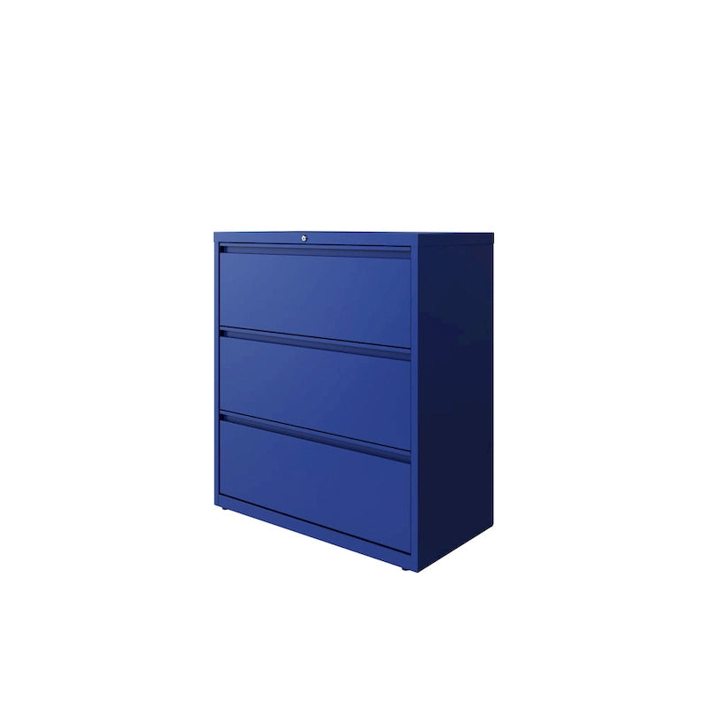 Commode à trois tiroirs de 91 cm de large, bleu classique
