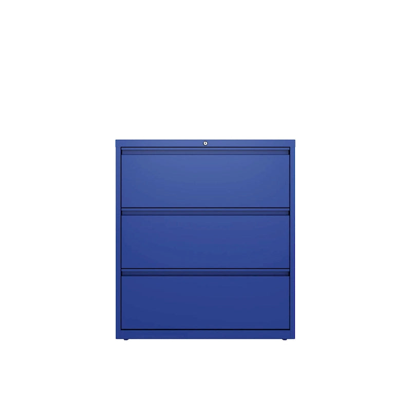 Commode à trois tiroirs de 91 cm de large, bleu classique