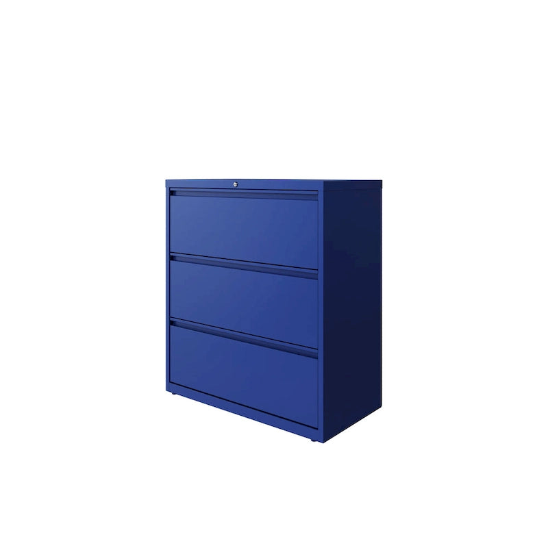 Commode à trois tiroirs de 91 cm de large, bleu classique