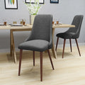 Chaises de salle à manger en tissu de style médiéval (lot de 2)