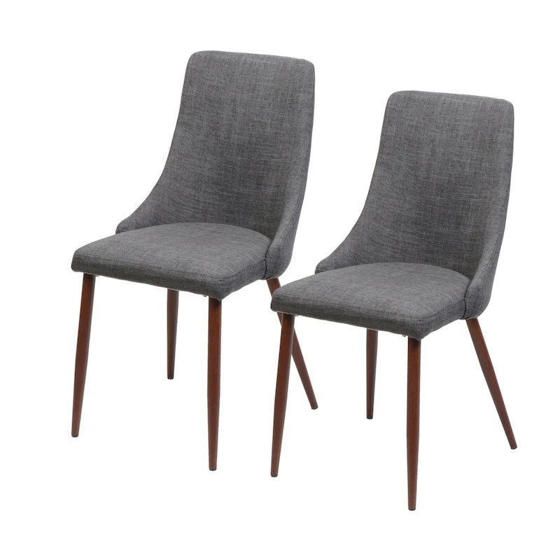 Chaises de salle à manger en tissu de style médiéval (lot de 2)