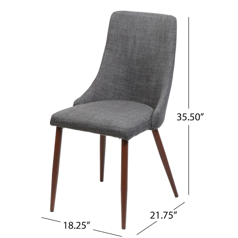 Chaises de salle à manger en tissu de style médiéval (lot de 2)