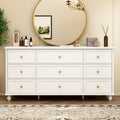 Coiffeuse en bois, commode de chambre à coucher, meuble de rangement, 9 tiroirs