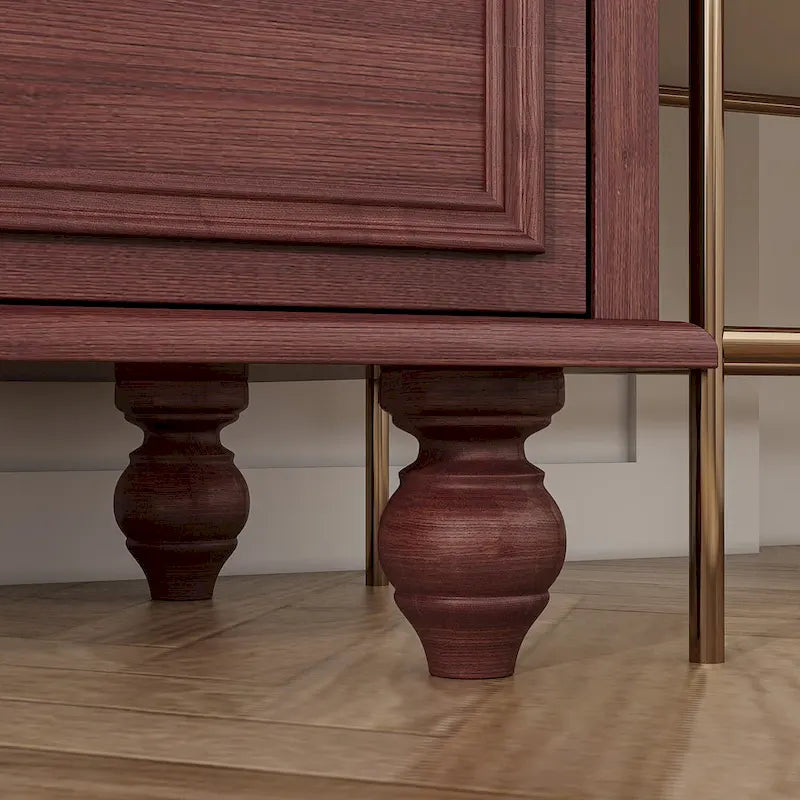 Coiffeuse en bois, commode de chambre à coucher, meuble de rangement, 9 tiroirs