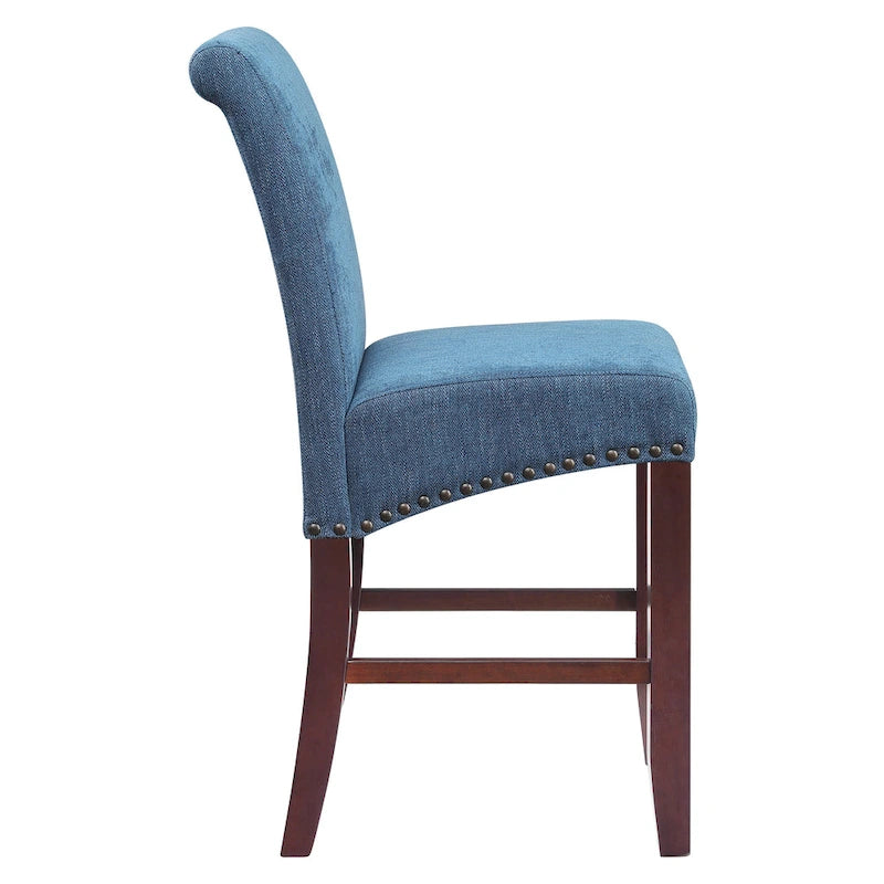 Tabourets de bar avec rivets