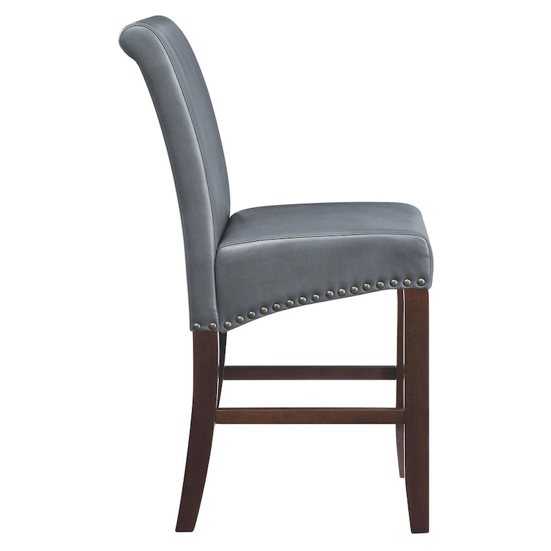 Tabourets de bar avec rivets
