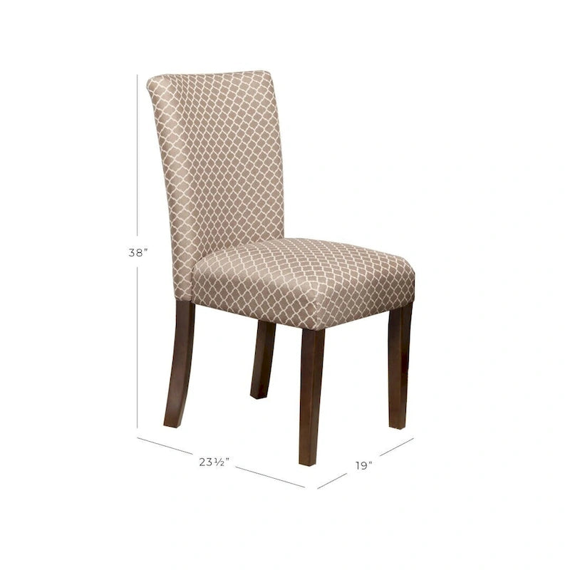 Fauteuils de pasteur (lot de 2) motif trèfle à quatre feuilles de couleur crème moka