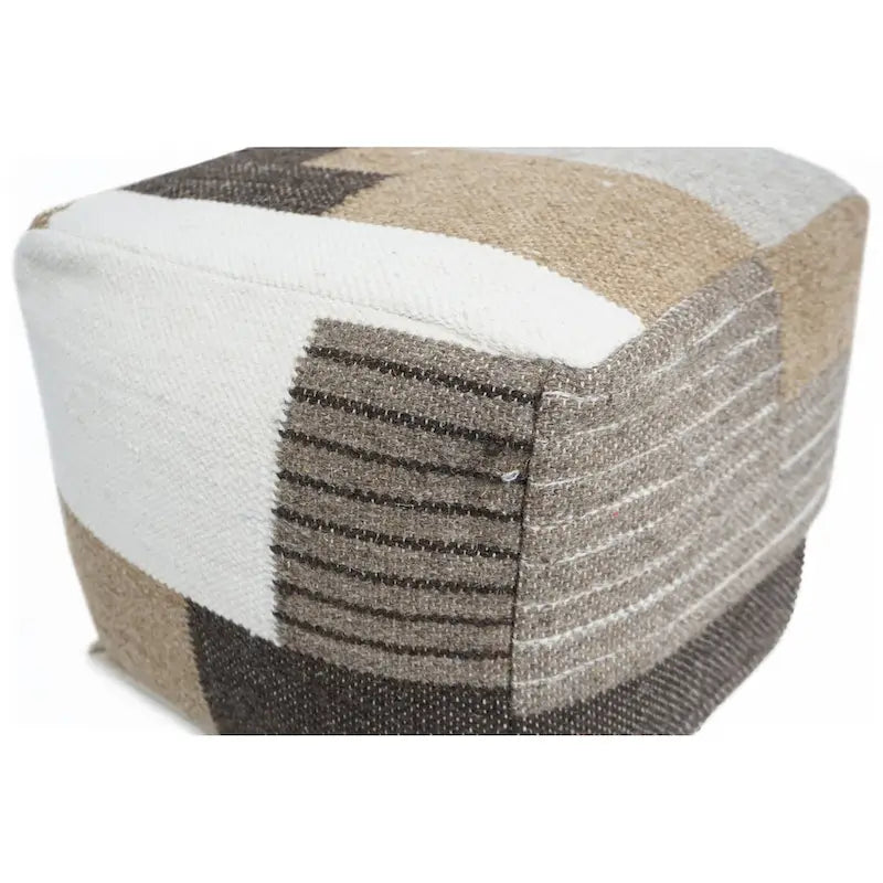 Coussin en coton et laine