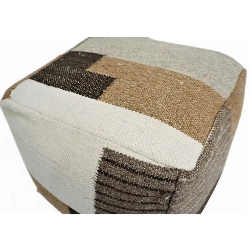 Coussin en coton et laine