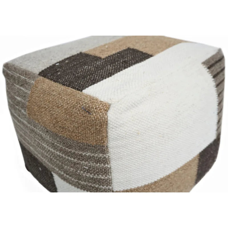 Coussin en coton et laine