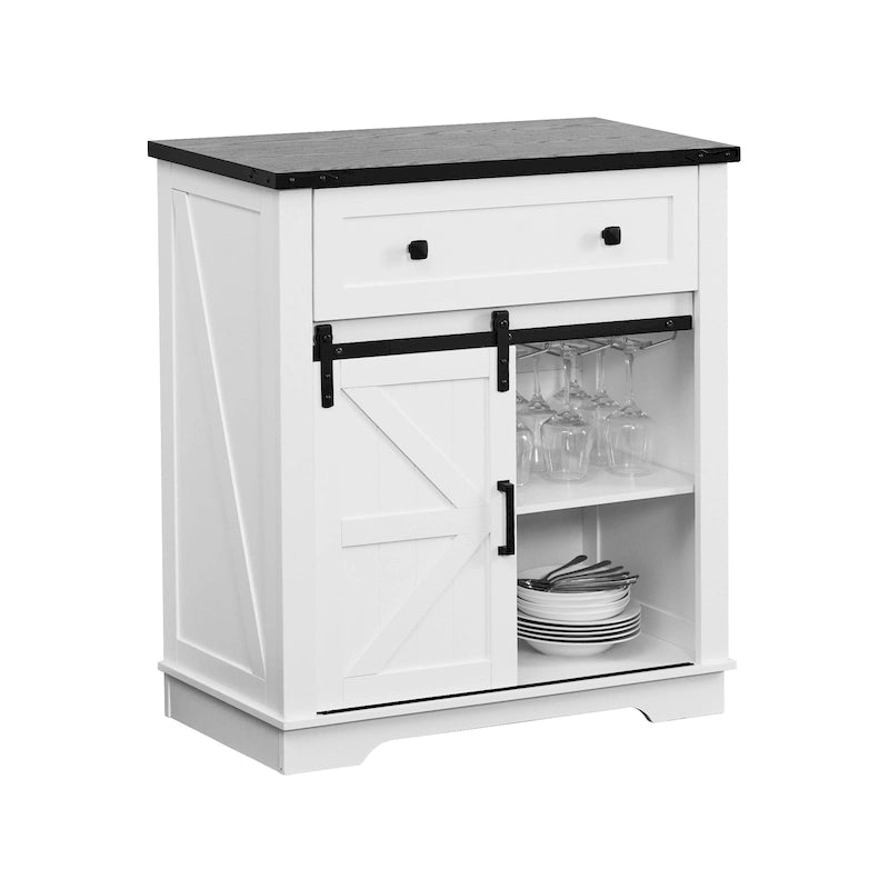 Meuble de bar à café rustique, buffet de cuisine et vaisselier pour salle à manger, salon, entrée