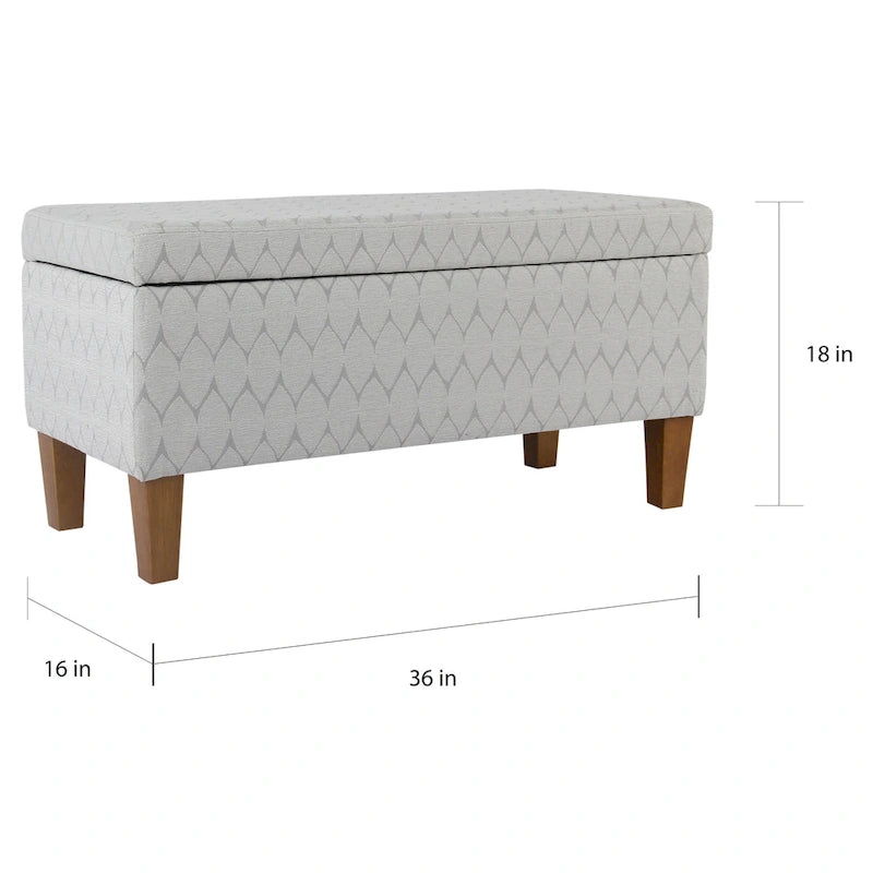 Grand banc de rangement texturé