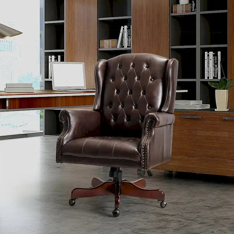 Fauteuil de direction pivotant moderne avec dossier capitonné