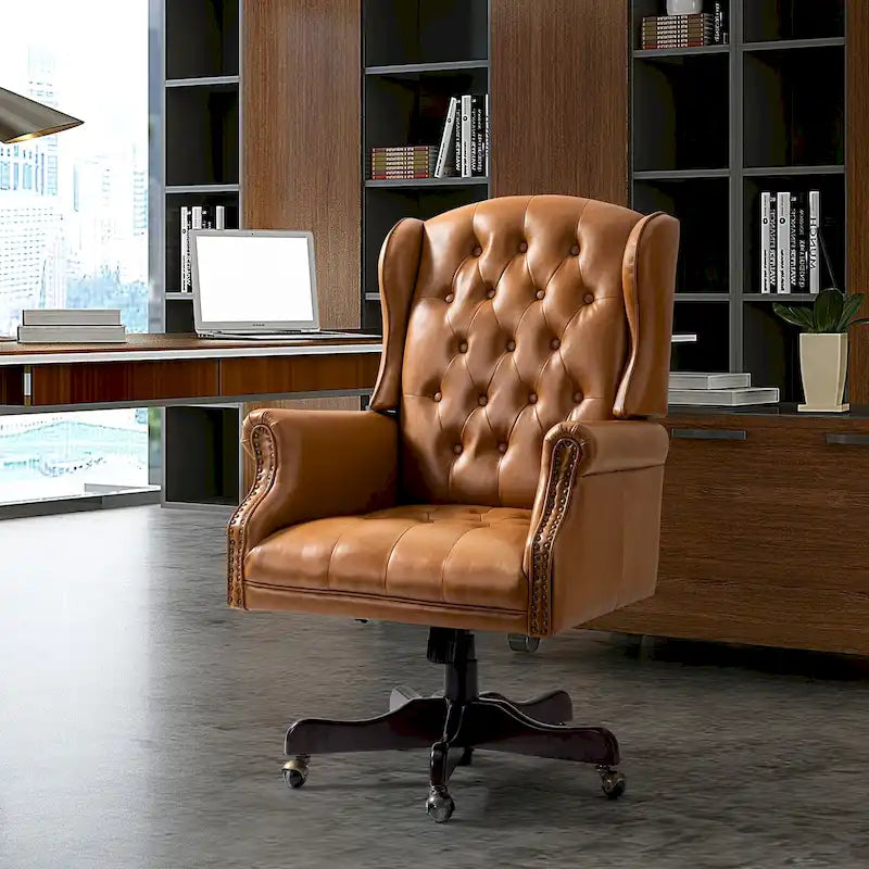 Fauteuil de direction pivotant moderne avec dossier capitonné