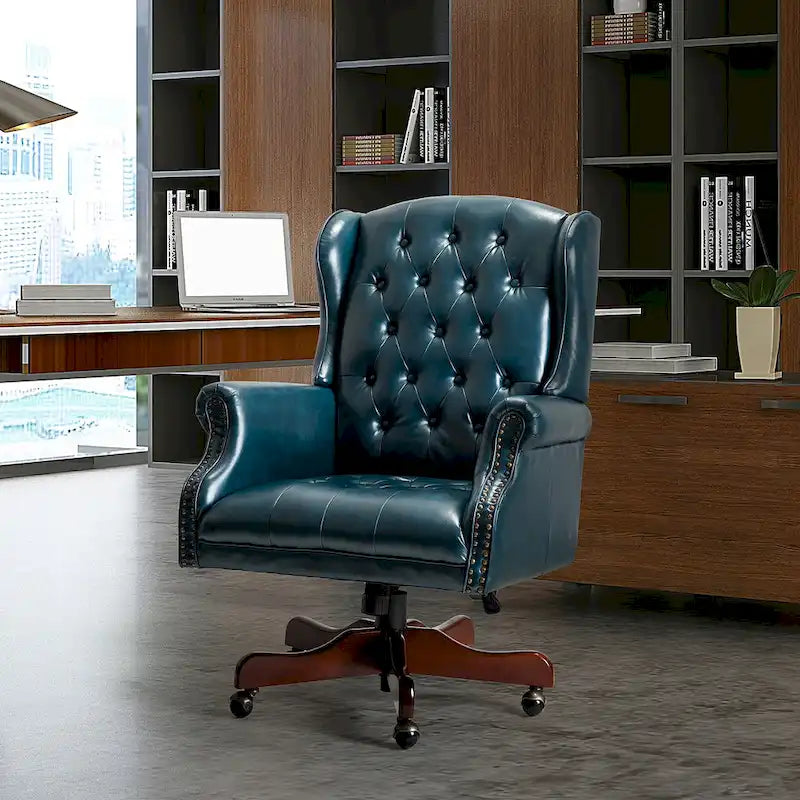 Fauteuil de direction pivotant moderne avec dossier capitonné