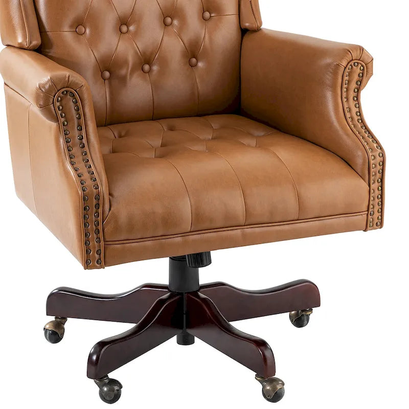 Fauteuil de direction pivotant moderne avec dossier capitonné