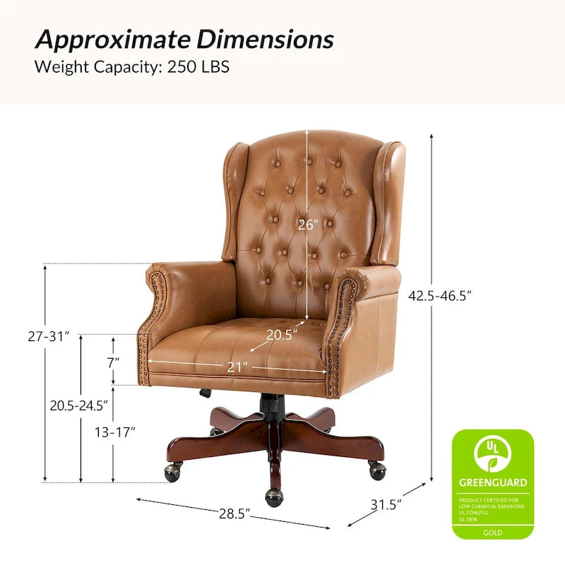 Fauteuil de direction pivotant moderne avec dossier capitonné