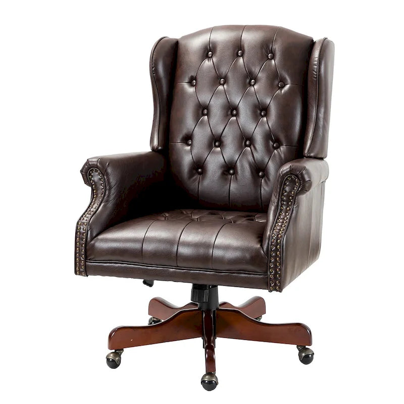 Fauteuil de direction pivotant moderne avec dossier capitonné