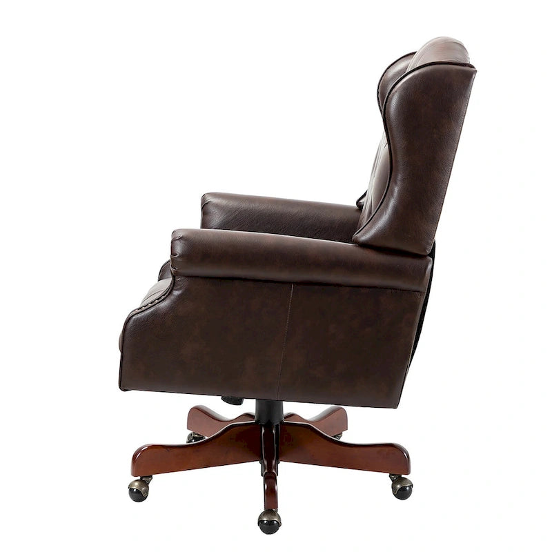Fauteuil de direction pivotant moderne avec dossier capitonné