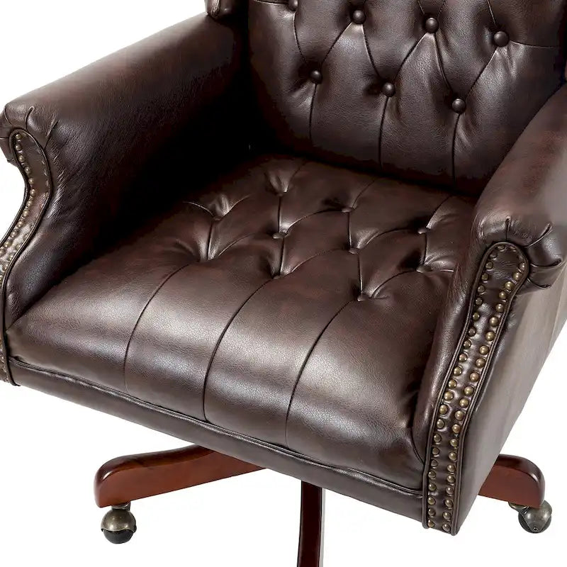 Fauteuil de direction pivotant moderne avec dossier capitonné