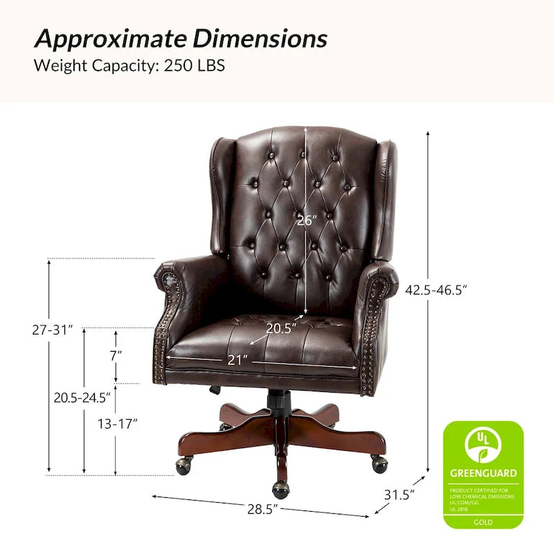Fauteuil de direction pivotant moderne avec dossier capitonné