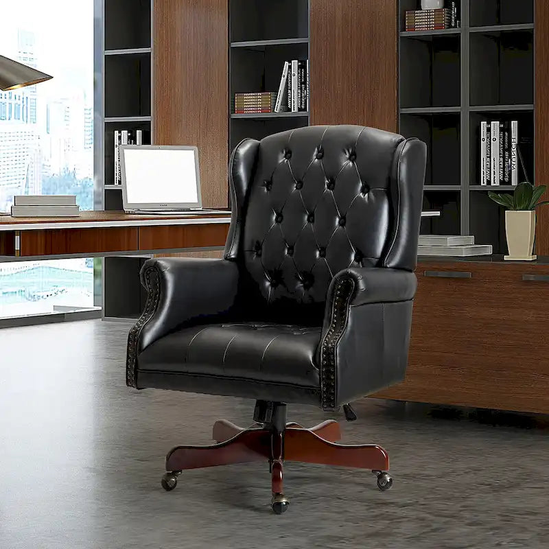 Fauteuil de direction pivotant moderne avec dossier capitonné