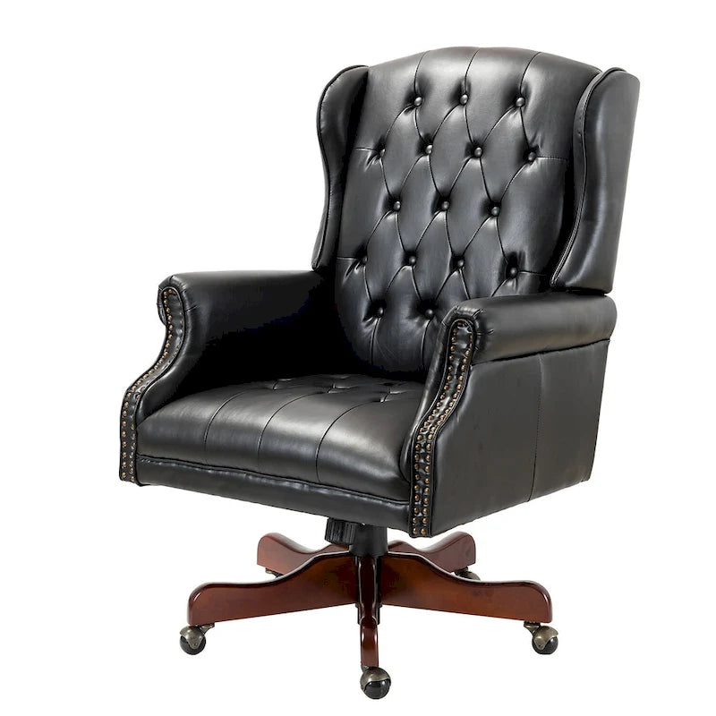 Fauteuil de direction pivotant moderne avec dossier capitonné