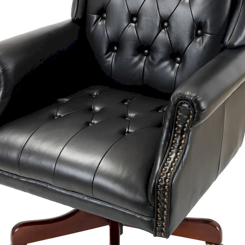 Fauteuil de direction pivotant moderne avec dossier capitonné