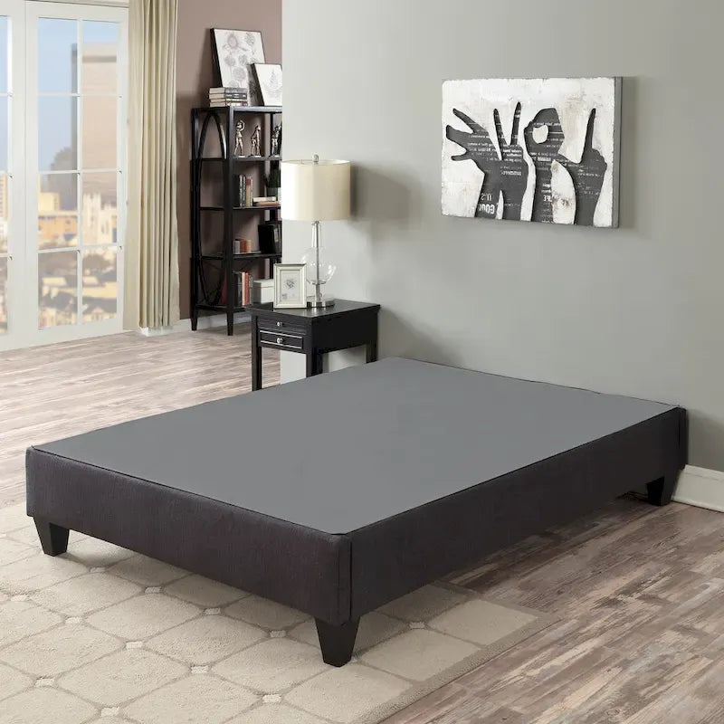 Base de matelas pour cadre de lit plateforme 14 pouces gris foncé