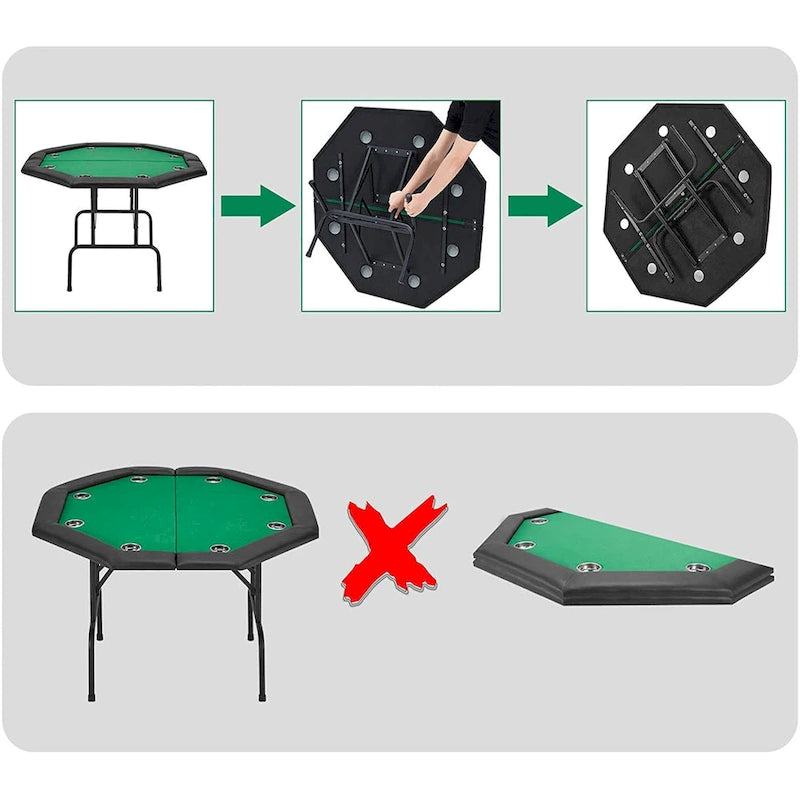 Table de poker 8 joueurs pour jeux de casino et loisirs