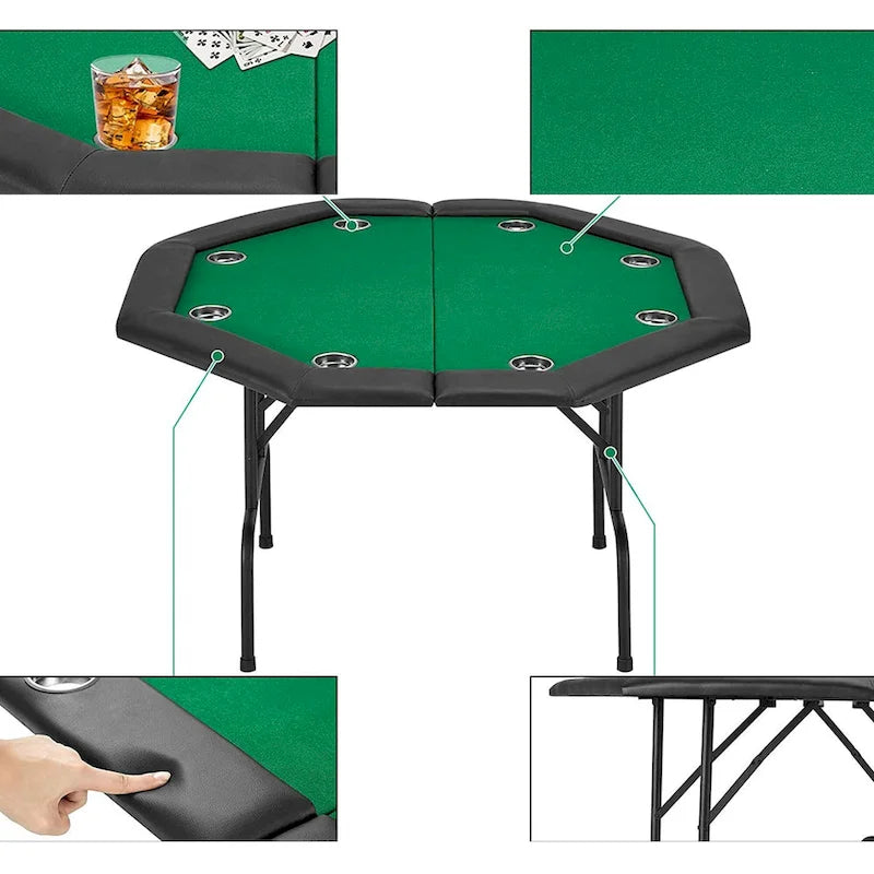 Table de poker 8 joueurs pour jeux de casino et loisirs