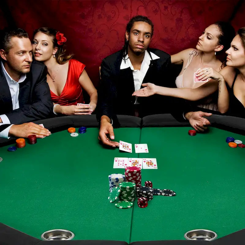 Table de poker 8 joueurs pour jeux de casino et loisirs