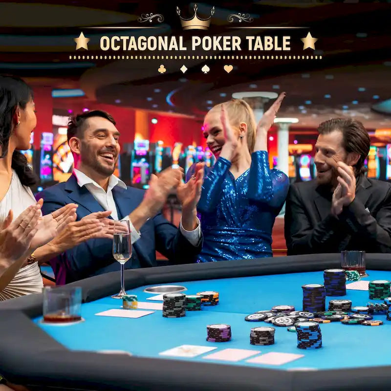 Table de poker 8 joueurs pour jeux de casino et loisirs