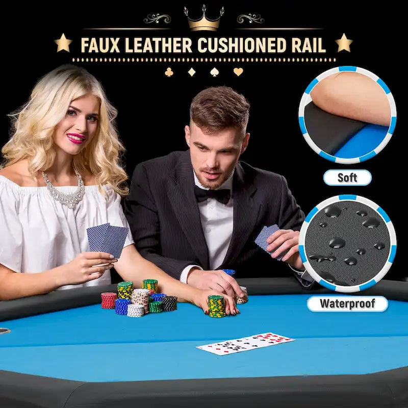 Table de poker 8 joueurs pour jeux de casino et loisirs