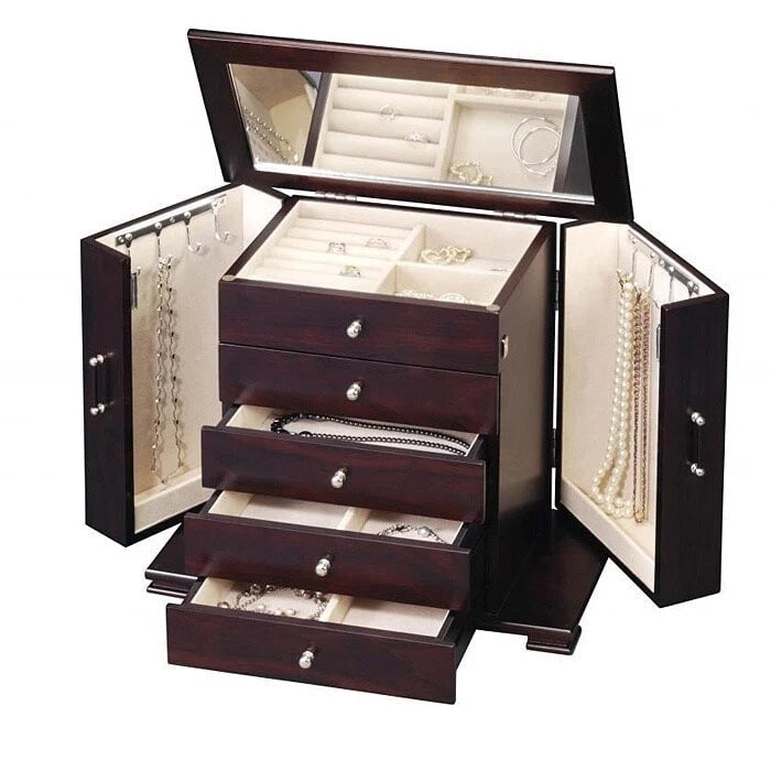 Boîte à bijoux en bois