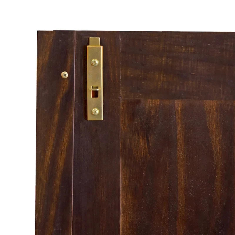 Armoire intelligente 100 % bois massif avec 2 tiroirs et poignées en métal ou en bois.