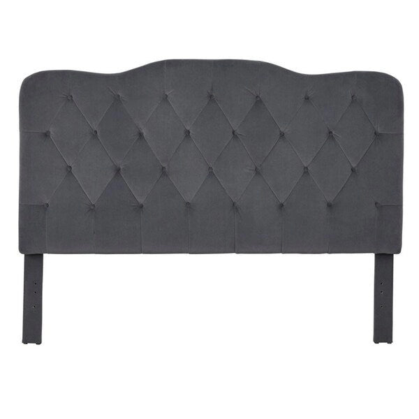 Tête de lit capitonnée de taille Queen, style traditionnel
