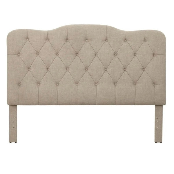 Tête de lit capitonnée de taille Queen, style traditionnel