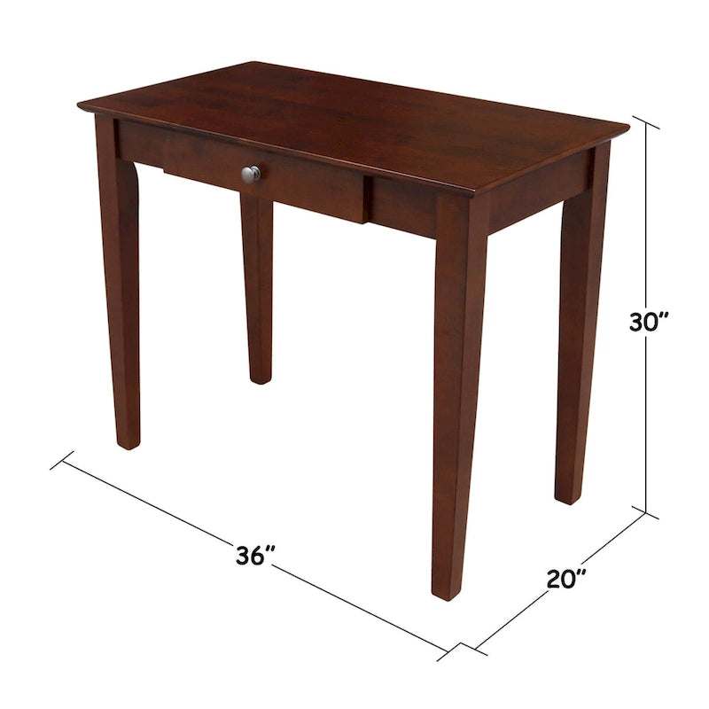 Bureau en bois avec plateau en billot