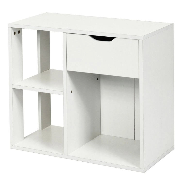 Table d'appoint à 3 niveaux avec étagère de rangement et tiroir - 23,5 x 12 x 20,5 (L x l x H)