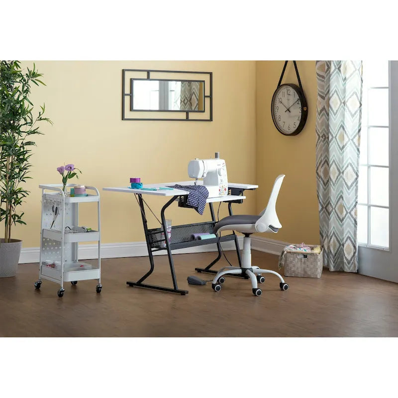 Table à coudre et à travaux manuels, plateau en bois blanc ou en érable