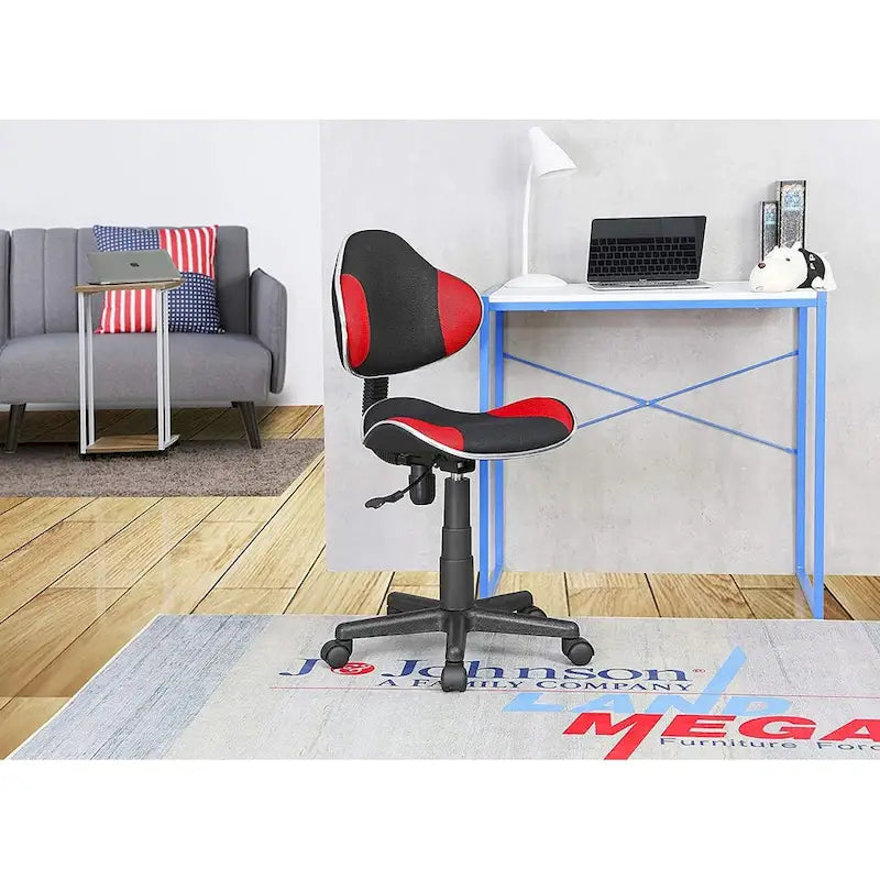 Fauteuil de bureau ergonomique en maille avec support lombaire réglable, bureau d'ordinateur et chaise.