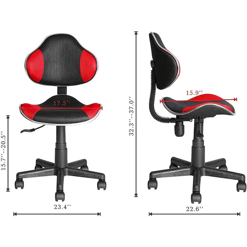 Fauteuil de bureau ergonomique en maille avec support lombaire réglable, bureau d'ordinateur et chaise.