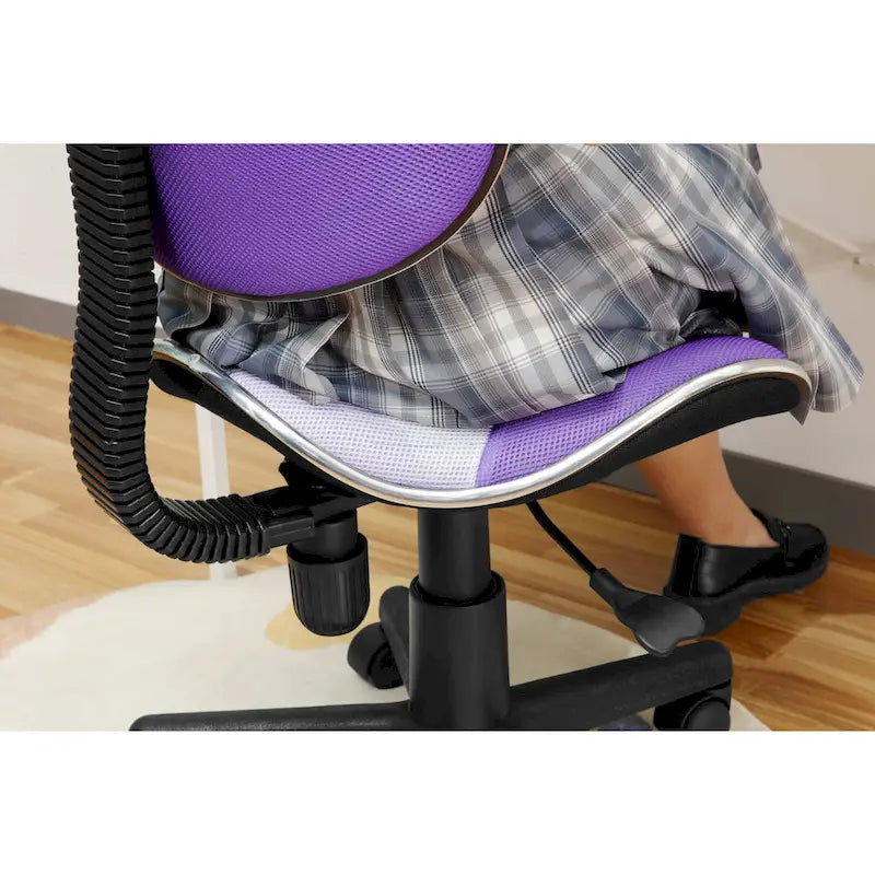 Fauteuil de bureau ergonomique en maille avec support lombaire réglable, bureau d'ordinateur et chaise.