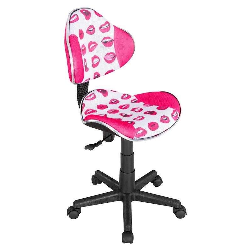 Fauteuil de bureau ergonomique en maille avec support lombaire réglable, bureau d'ordinateur et chaise.