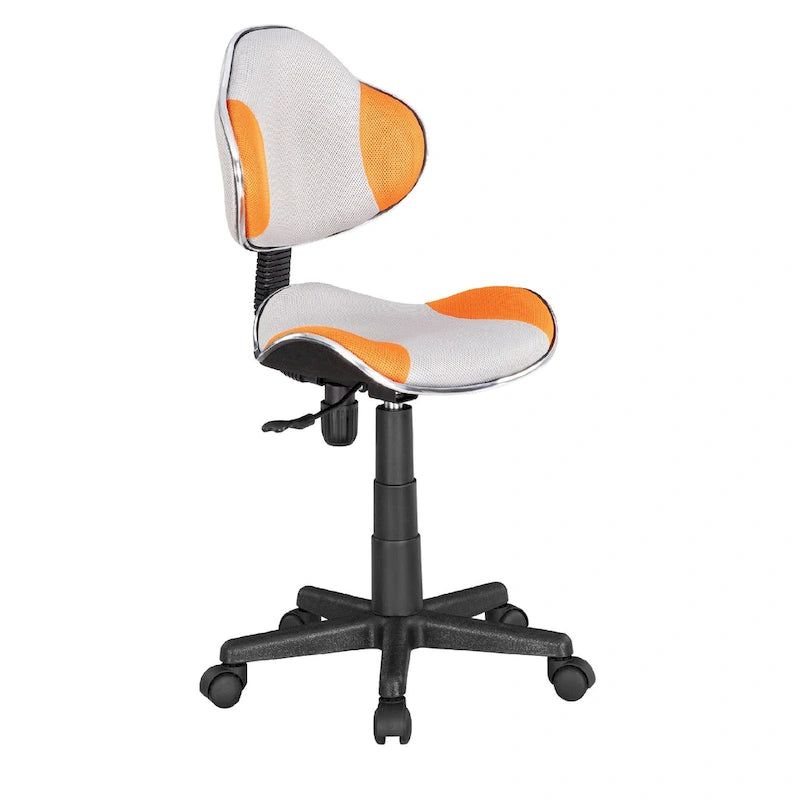 Fauteuil de bureau ergonomique en maille avec support lombaire réglable, bureau d'ordinateur et chaise.