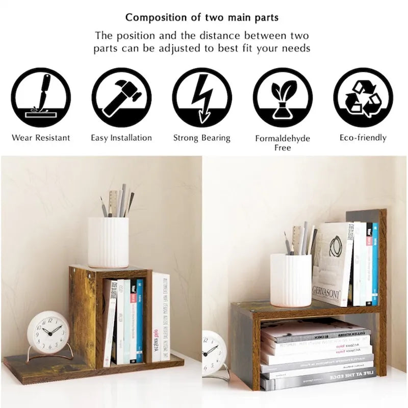 Étagère de Rangement Bureau Multifonctionnel